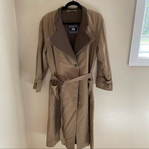 𝅺BARTSONS Double Layered Wool lined Belted Trench coat, Size 6-8